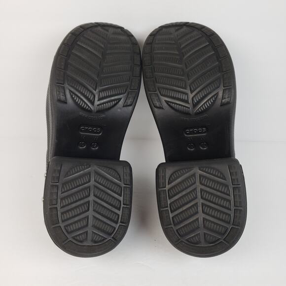 Crocs Siren Studded Clog Mens Sz 10 Womens Sz 12 Black Platform Clog Shoes - Picture 9 of 13
